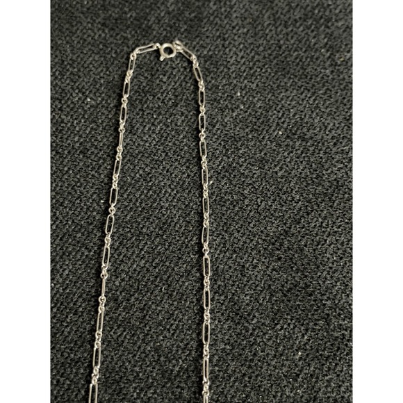 Vintage Sterling Silver Paperclip Chain Necklace 20.5" 925 #350 - Picture 6 of 6